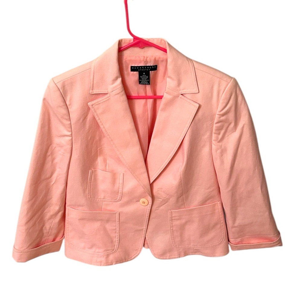 Apostrophe Stretch Light Pink Blazer Women’s Size 8